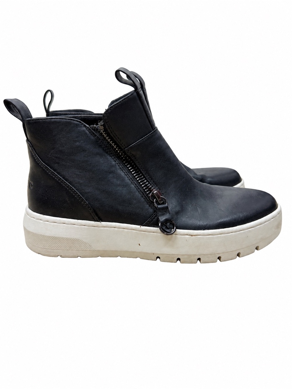 Vionic Brinkely Women’s Black Leather Ankle Boots Zip Sneaker US 5 EU 36